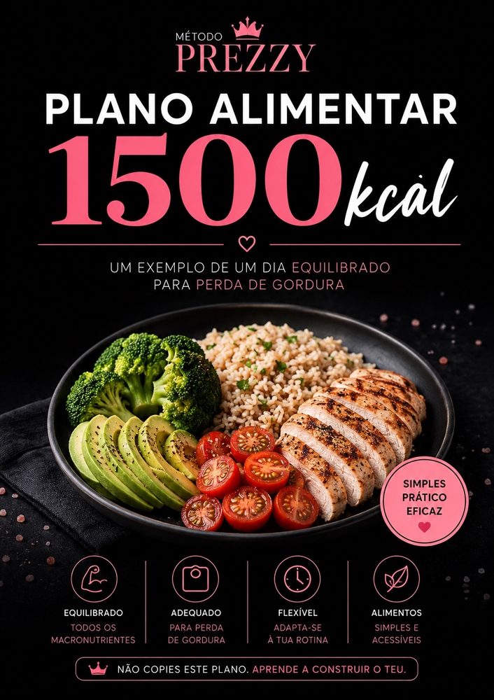 Exemplo de plano alimentar 1500 kcal