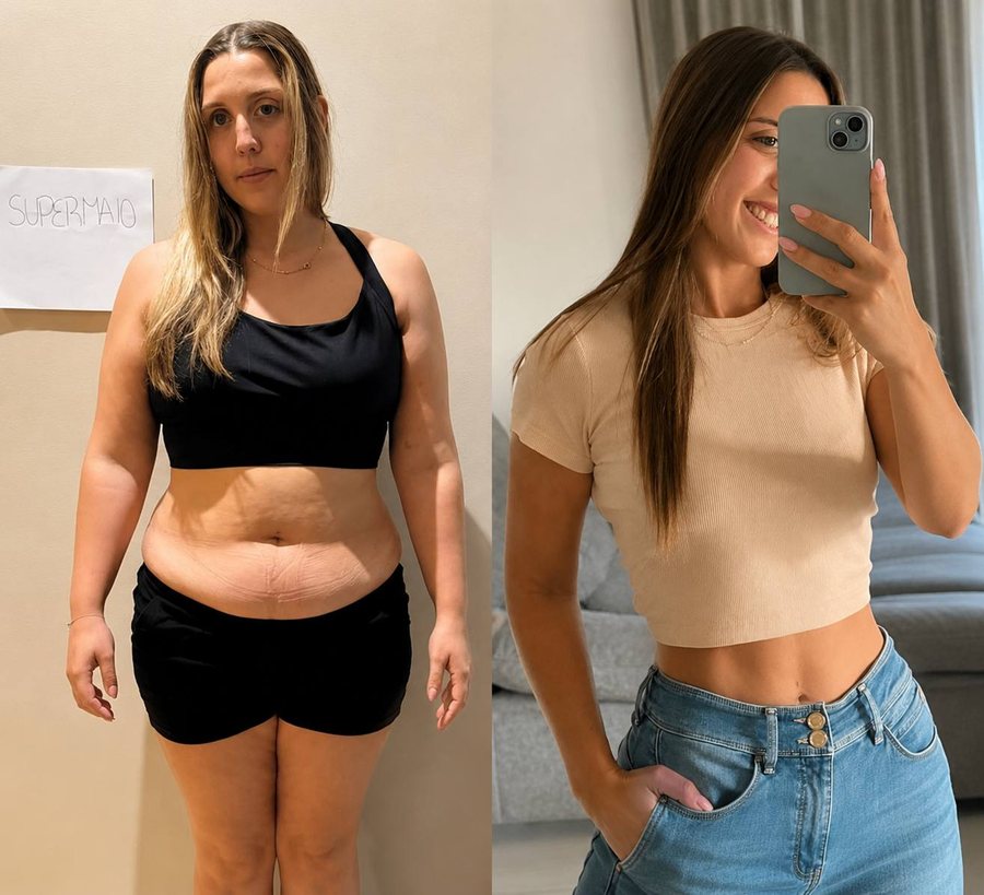 Transformação real de Daniela, 30 anos